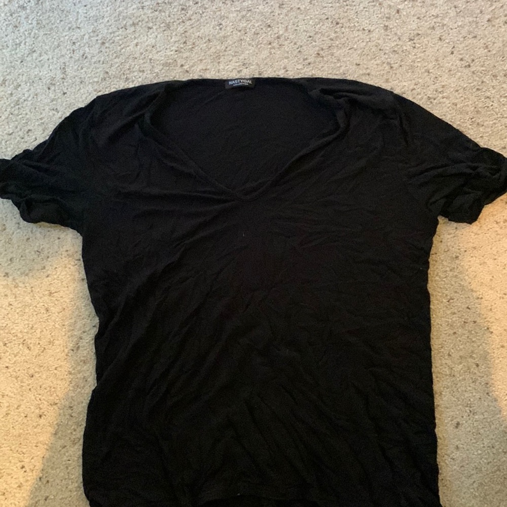 Nasty Gal - black v neck small/medium